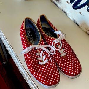 Keds Sneakers. Size 9 Red/White Polka Dots
